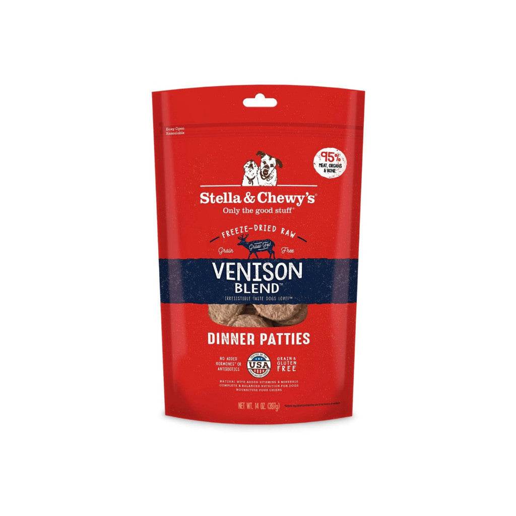 Stella & Chewy's Dinner Patties Freeze-Dried Raw Dog Food Venison Blend 14oz