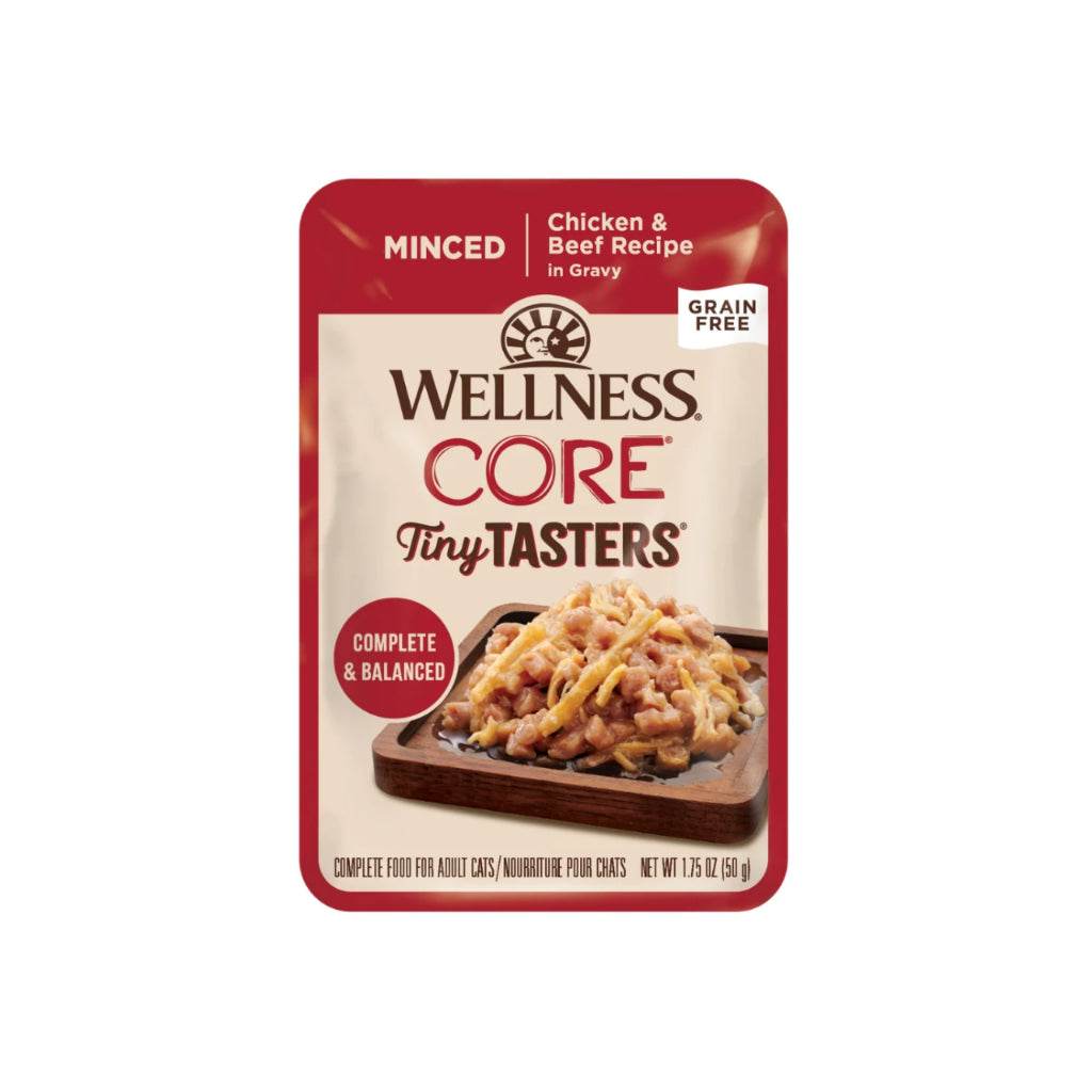 Wellness CORE Tiny Tasters– Gourmet Wet Meals 1.75oz Chicken & Beef