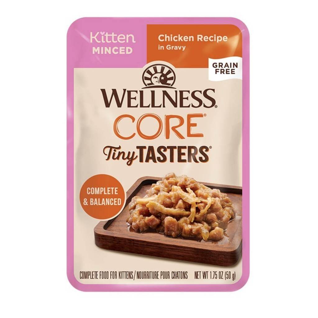 Wellness CORE Tiny Tasters– Gourmet Wet Meals 1.75oz Kitten Minced Chicken