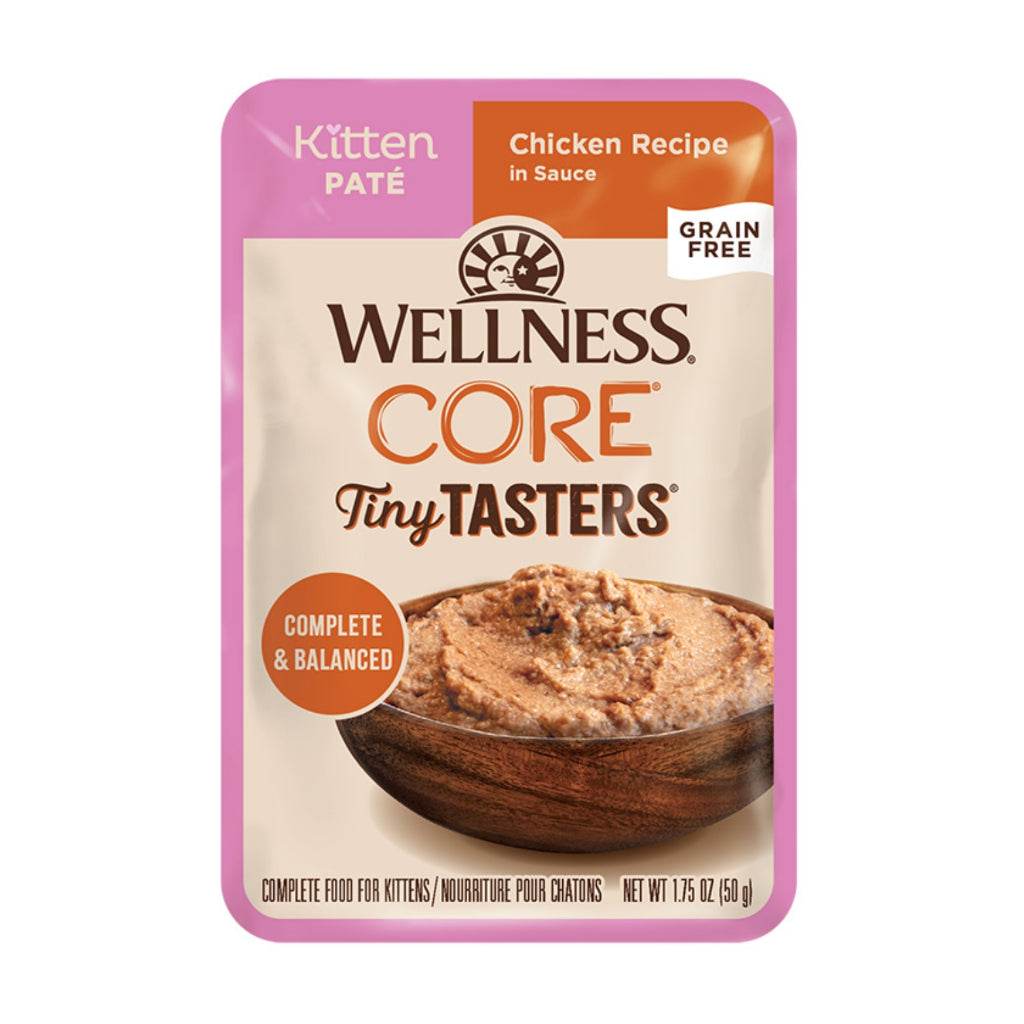 Wellness CORE Tiny Tasters– Gourmet Wet Meals 1.75oz Kitten Pate Chicken