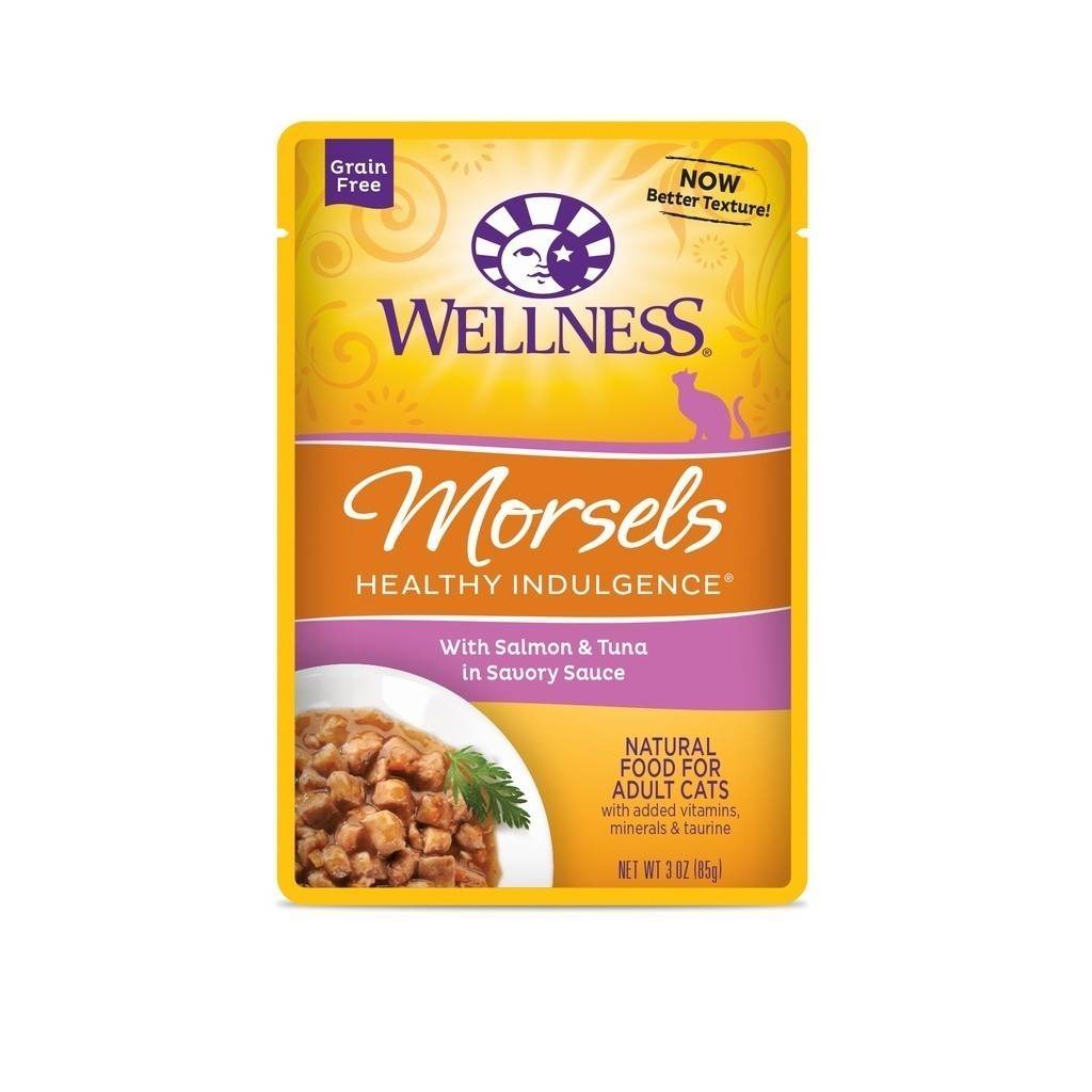 Wellness Healthy Indulgence Wet Cat Food 3oz Morsels Salmon&Tuna