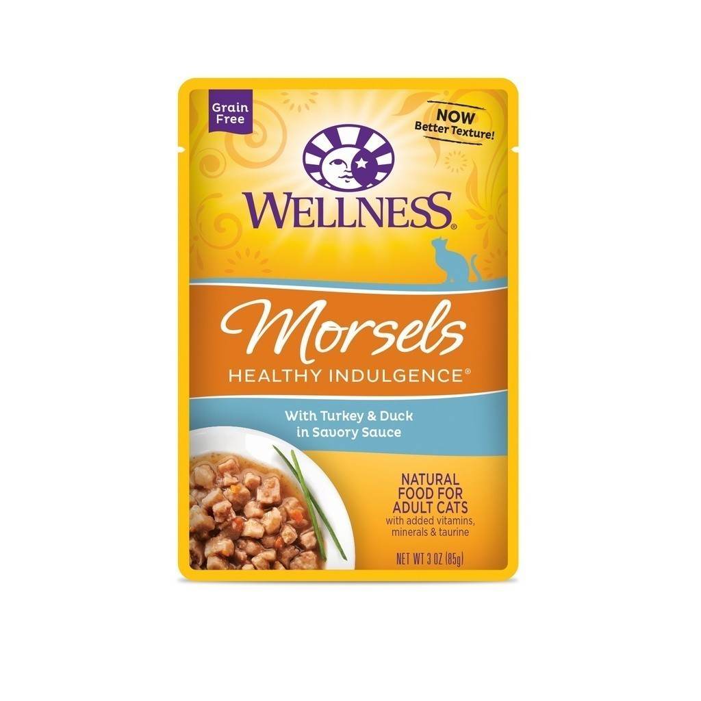 Wellness Healthy Indulgence Wet Cat Food 3oz Morsels Turkey&Duck