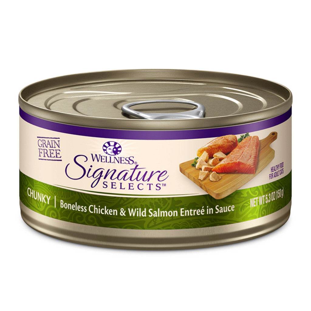 Wellness Core Signature Selects Wet Cat Food Can 5.3oz / 5.5oz Chunky Chicken and Salmon