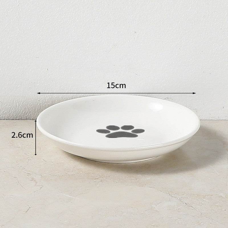Pet Ceramic Bowl Claw Print Plate