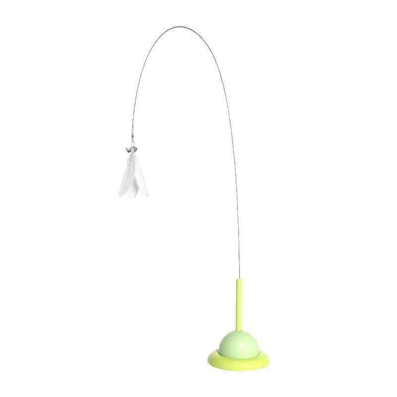 Interactive & Engaging Play Suction Feather Cat Toy Green