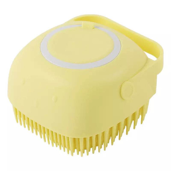 2-in-1 Pet Scrubber with Soap Dispenser – Silicone Massage Brush