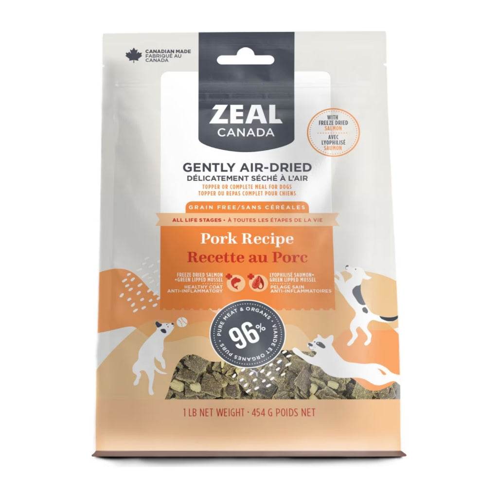 454g Zeal Canada Air-Dried Dog Food Pork