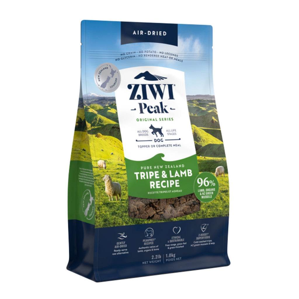 ZIWI Peak Air-Dried Dog Food 1kg – High-Protein, Grain-Free Premium Dog Nutrition Tripe & Lamb Dried Dog Food 1kg