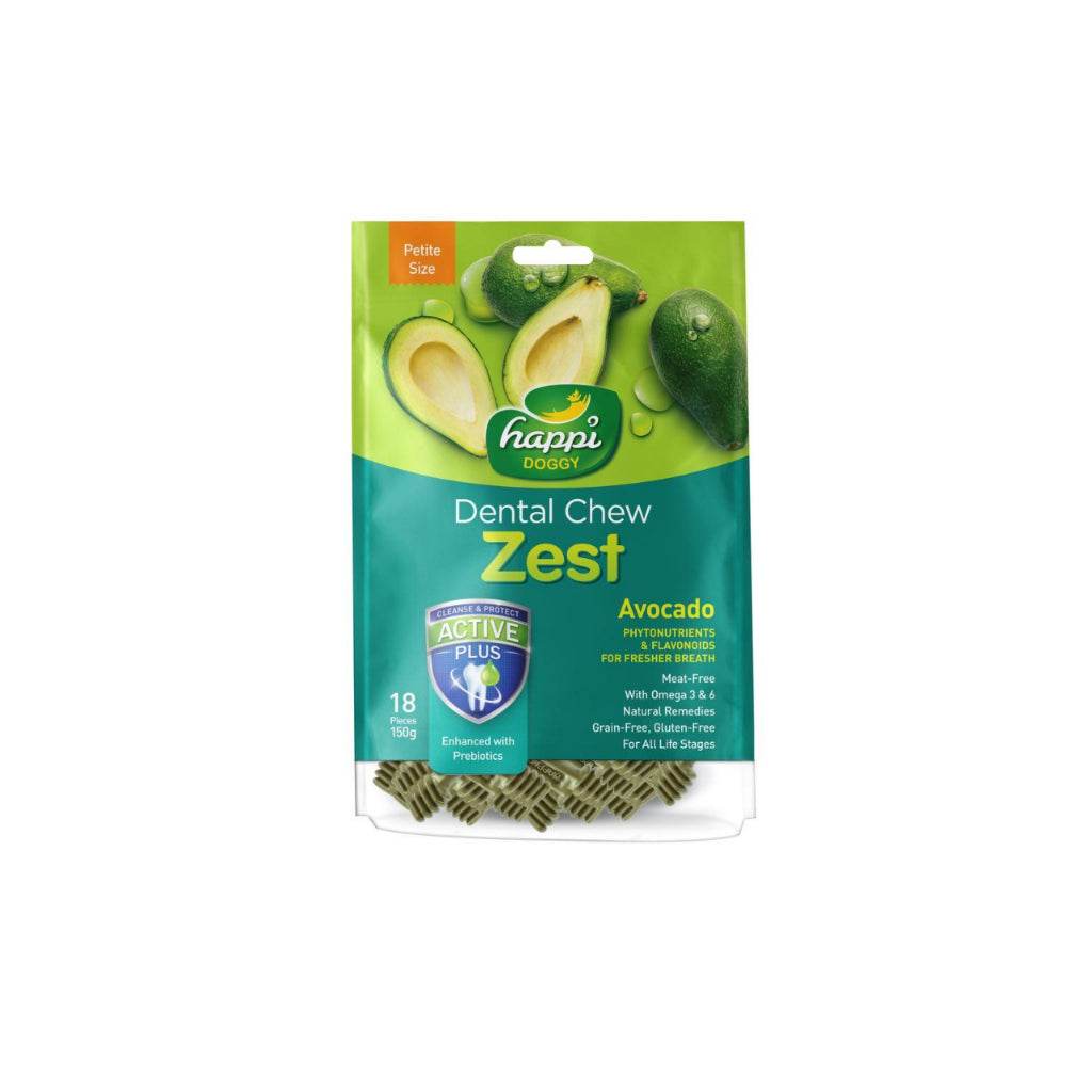 Happi Doggy Dental Chew Zest Petite Avocado