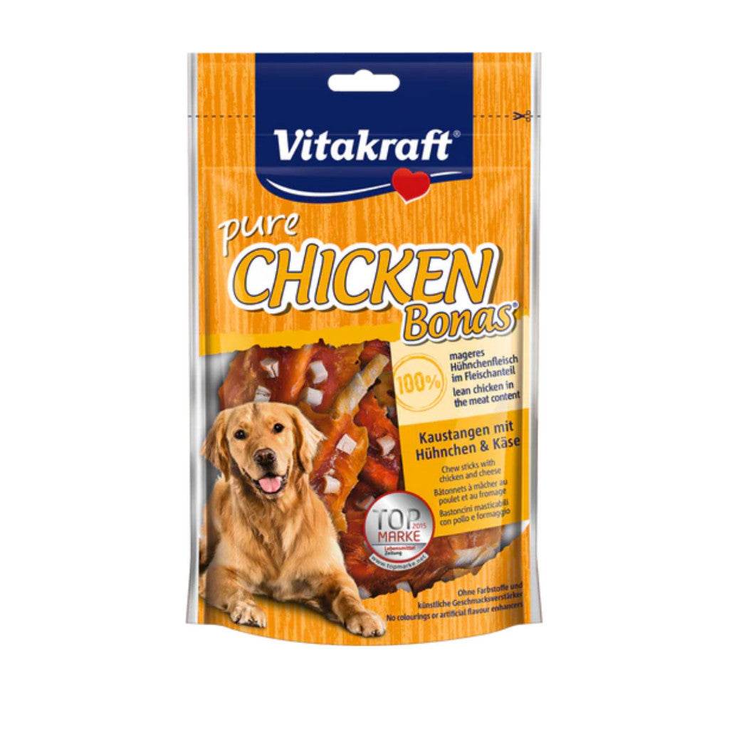 Vitakraft Dog Treats 80g – Pure Chicken, Beef, Lamb, Duck & More Chicken Bonas Cheese