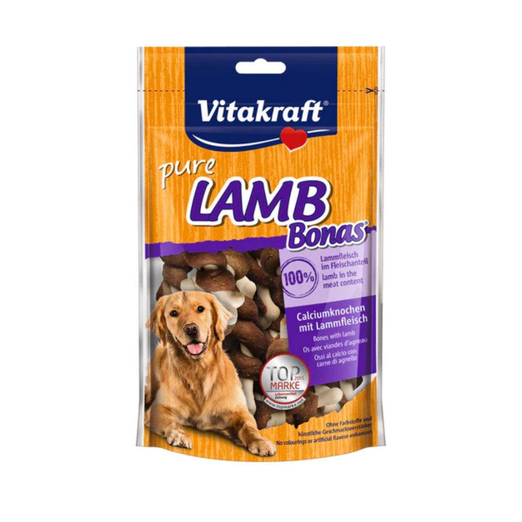 Vitakraft Dog Treats 80g – Pure Chicken, Beef, Lamb, Duck & More Lamb Bonas