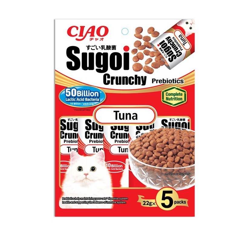 Ciao Sugoi Crunchy Prebiotics Cat Treats 110g (22g x 5) P-231 Tuna