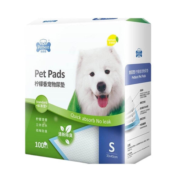 PETBEST Ultra-Absorbent Pet Pee Pad - Lemon & Charcoal, S/M/L/XL