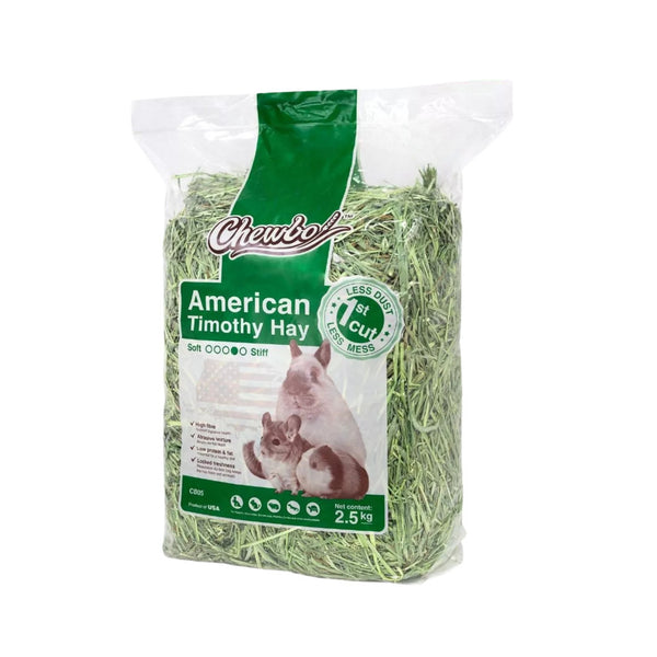 Chewbo American Timothy Hay 1st/2nd Cut & Organic Hay 2.5kg – Natural Feed for Small Pets