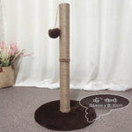 Cat Scratching Post Sisal Rope with Ball - 60cm/80cm Brown 60cm