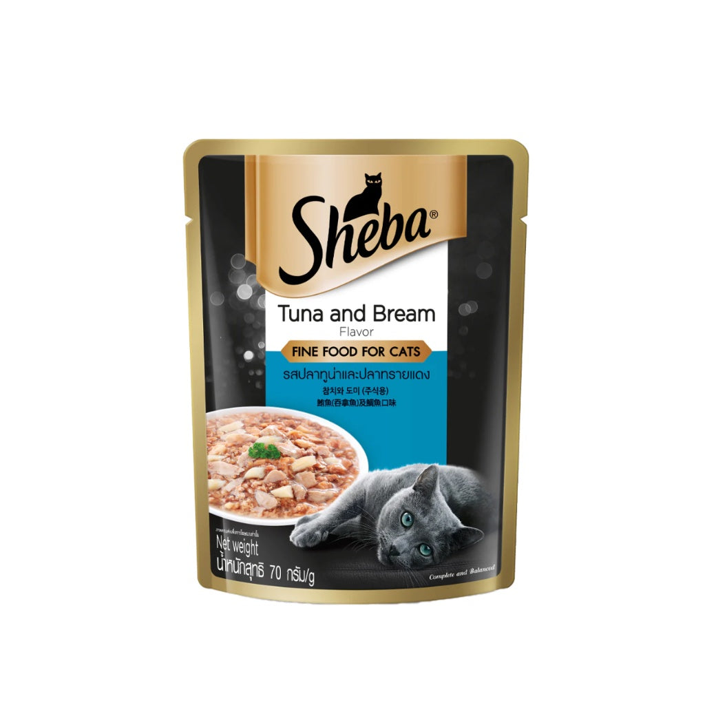 Sheba Cat Wet Food Pouch 70g Tuna Bream