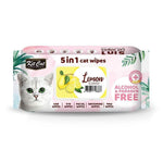 Kit Cat 5-in-1 Grooming Wipes 80 Sheets Lemon