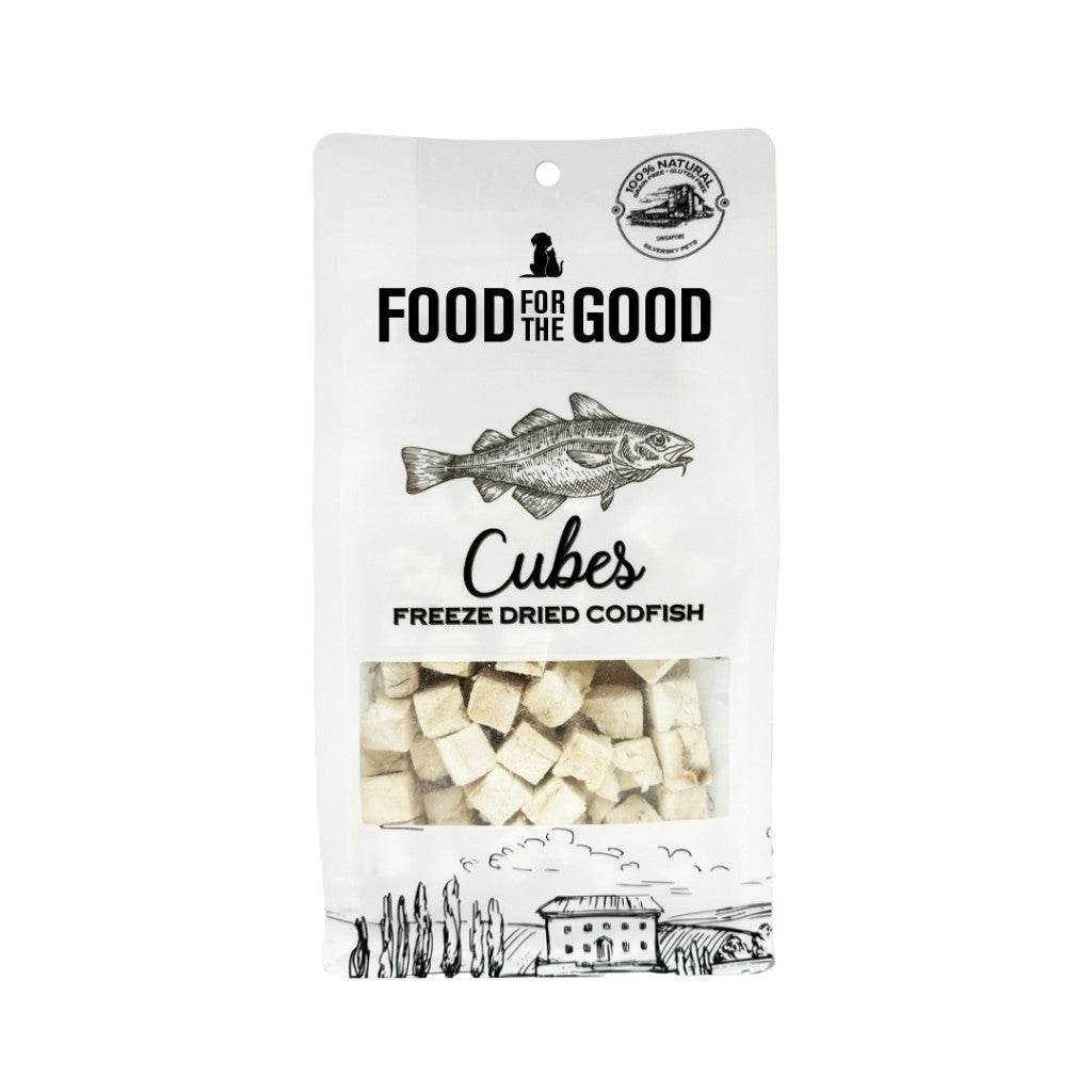 Food For The Good Freeze-Dried & Air Dried Treats Freeze Dried Codfish Cubes 50g