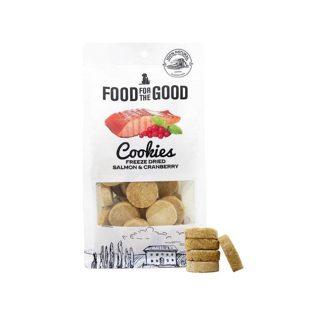 Food For The Good Freeze-Dried & Air Dried Treats Freeze Dried Salmon & Cranberry Cookies