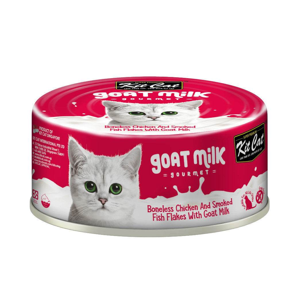 Kit Cat Goat Milk Gourmet Wet Food 70g Chicken & Smoked Fish