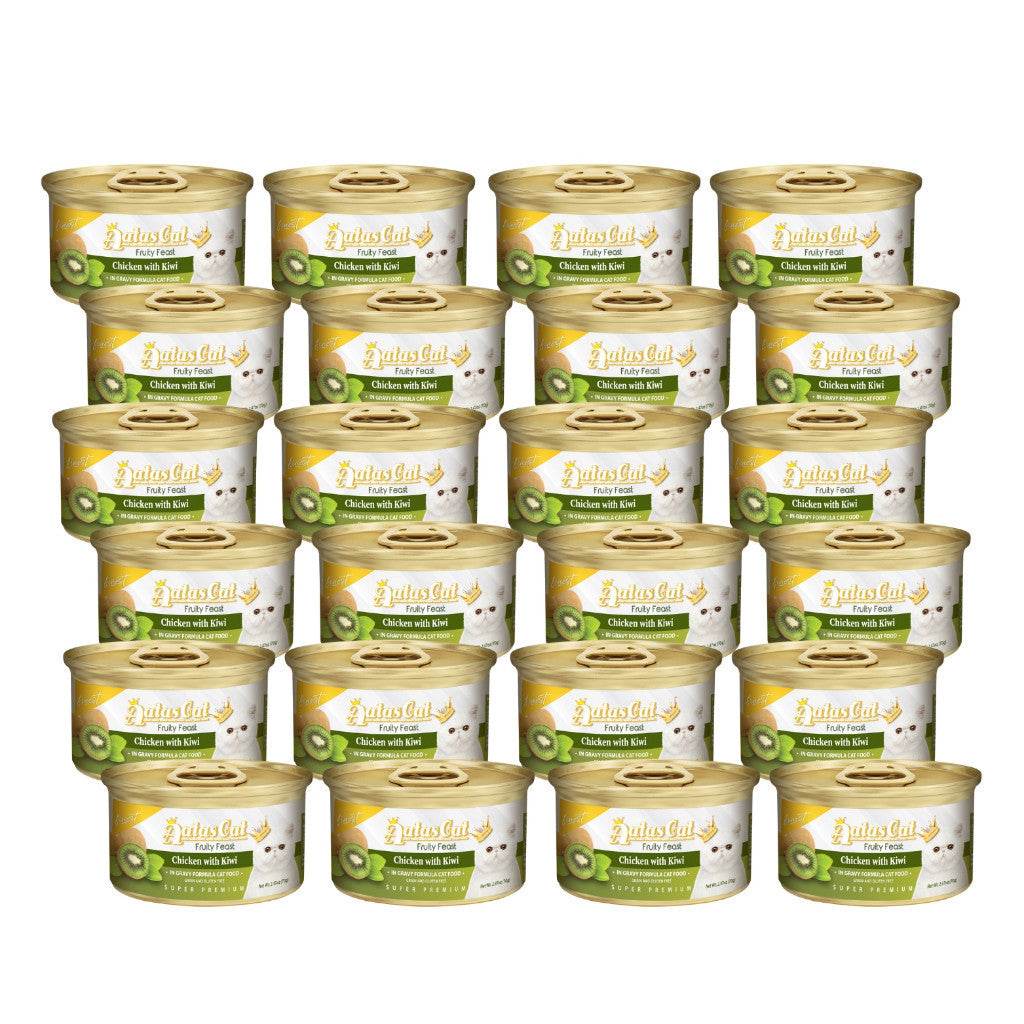 Bundle of 24 Aatas Cat Finest Wet Cat Food Chicken Kiwi
