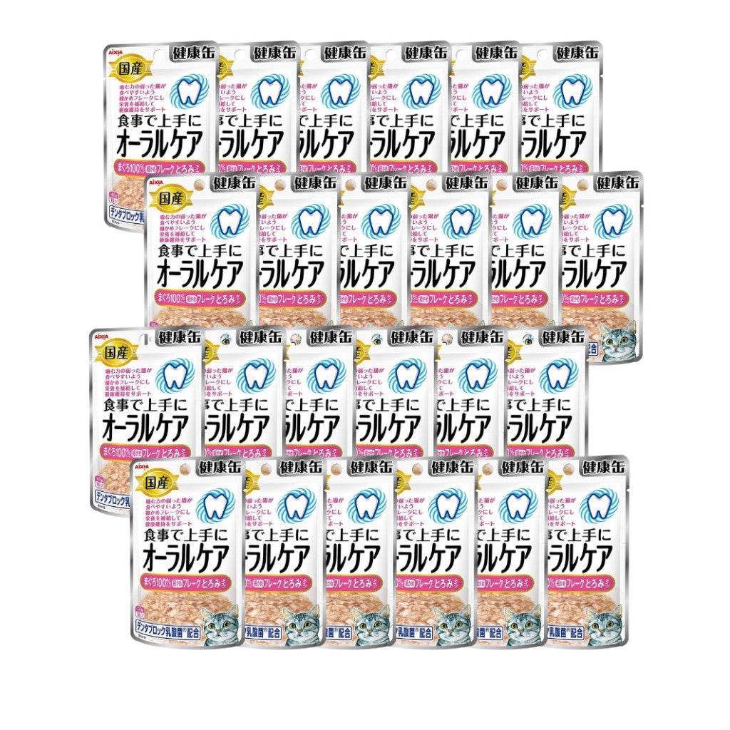 Bundle of 24 Aixia Kenko Pouch For Cat KZJ10 TunaFlakeSauce