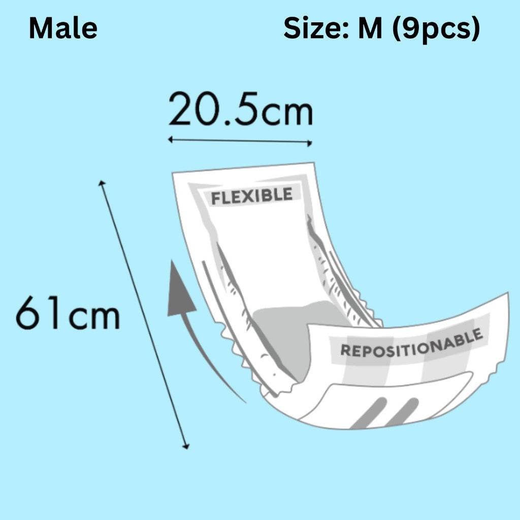 Altimate Pet Antibacterial Disposable Male Wraps Male Medium 9pcs