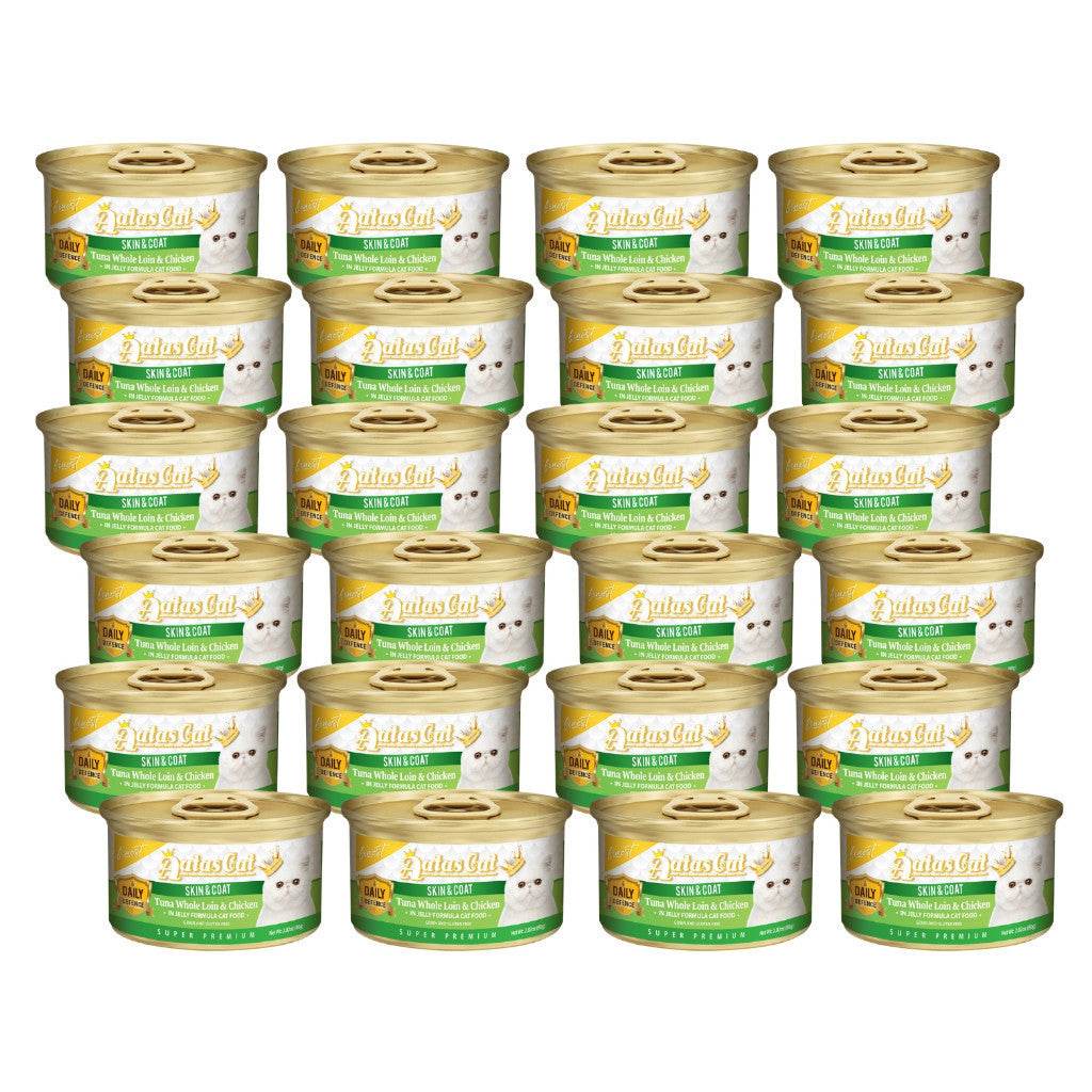 Bundle of 24 Aatas Cat Finest Wet Cat Food Skin & Coat