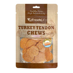 Afreschi Natural Turkey Tendon Dog Chews – Long-Lasting Dental Treats for Dogs Turkey & Salmon Chip