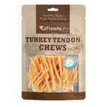 Afreschi Natural Turkey Tendon Dog Chews – Long-Lasting Dental Treats for Dogs Breast Stripe Calcium