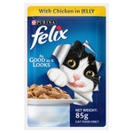 [Bundle of 24] Purina Felix As Good As It Looks 85g - Cat Wet Food In Jelly Adult Chicken