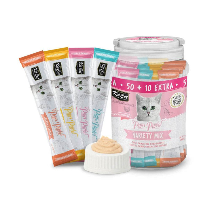 15g Kit Cat Purr Puree Tub Liquid Treats for Cats Variety Mix