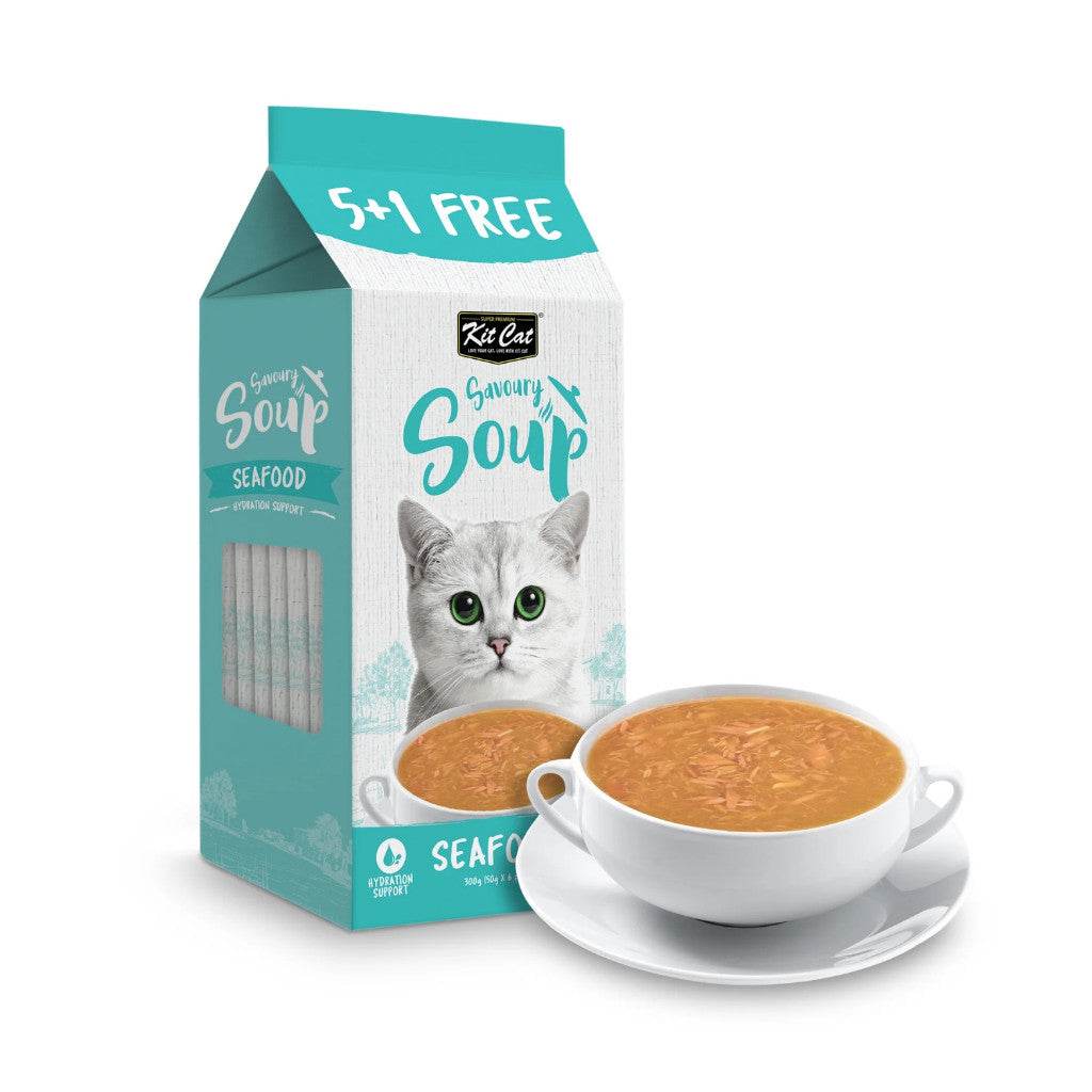 Kit Cat Savoury Milk & Soup Wet Food Pouch 50g (Soup) Seafood