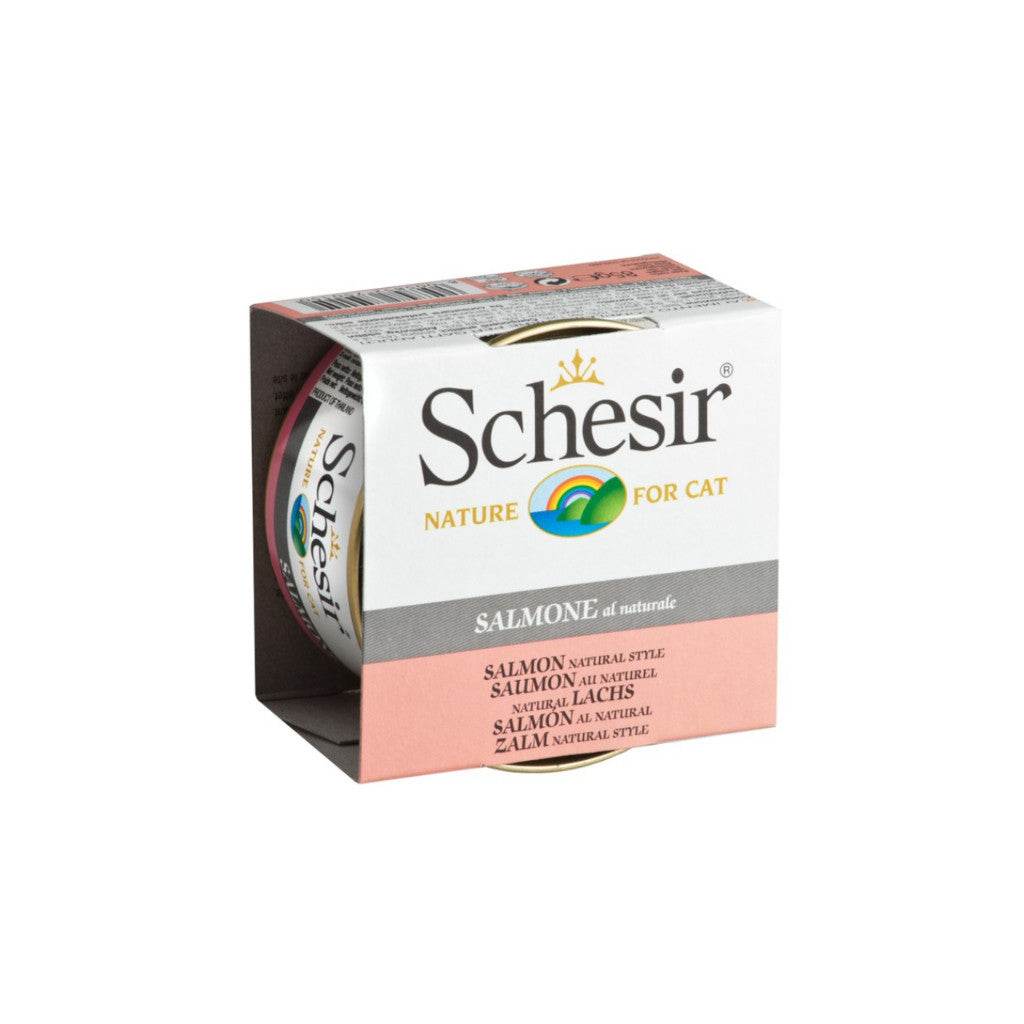 Schesir Canned Cat Food In Gravy & Jelly 70g–85g Natural Salmon