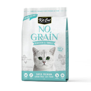 Kit Cat No Grain Dry Food for Cats 1kg / 5kg - Super Premium Grain Free Cat Food For Adult & Kitten