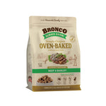 Bronco Simple Origins Oven-Baked Dry Dog Food 1.5kg - Complete Daily Pet Food for Dogs Beef & Barley 1.5kg