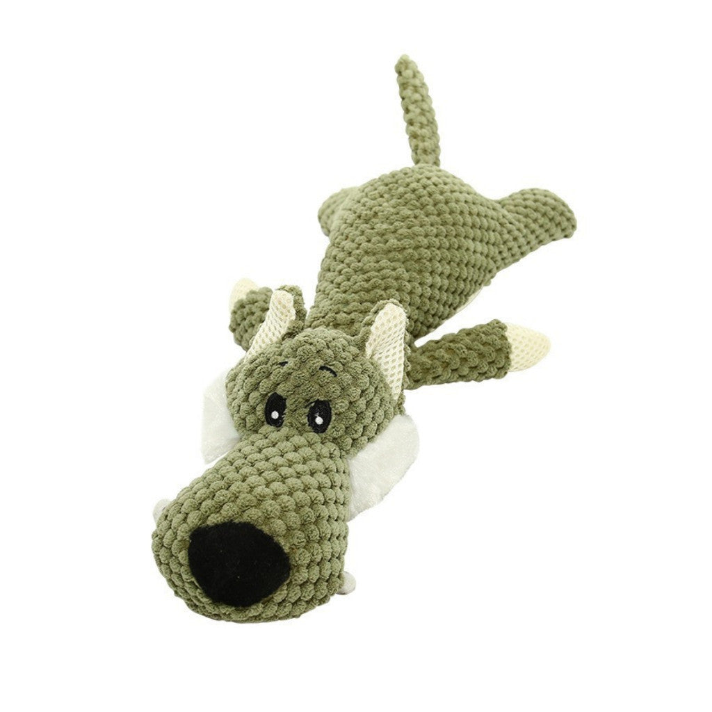 Soft Plush Pet Toy - Bite Resistant Chew Toy for Dog & Cat Wolf