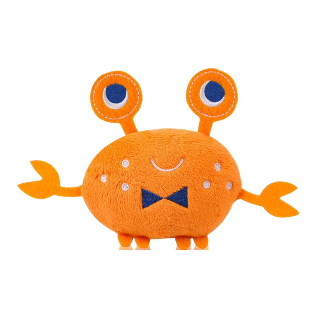 Squeaky Small Chew Soft Toy For Dogs - Plush Teething & Fun Training Toy Crab