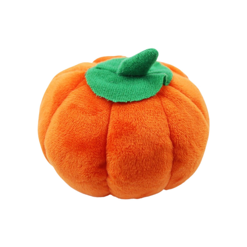 Squeaky Small Chew Soft Toy For Dogs - Plush Teething & Fun Training Toy Pumpkin