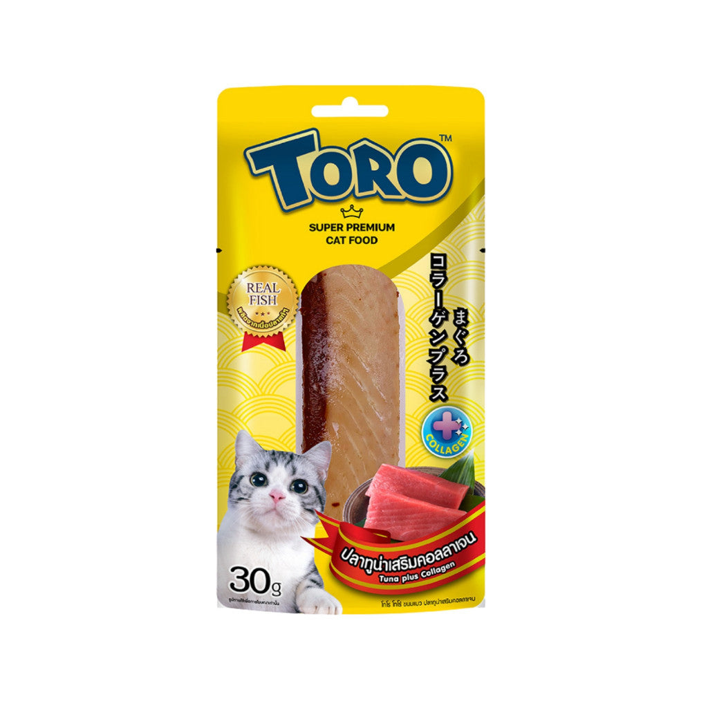 Toro Tuna Fillet & Grilled Chicken Fillet 30g - Cat Treats Tuna + Collagen