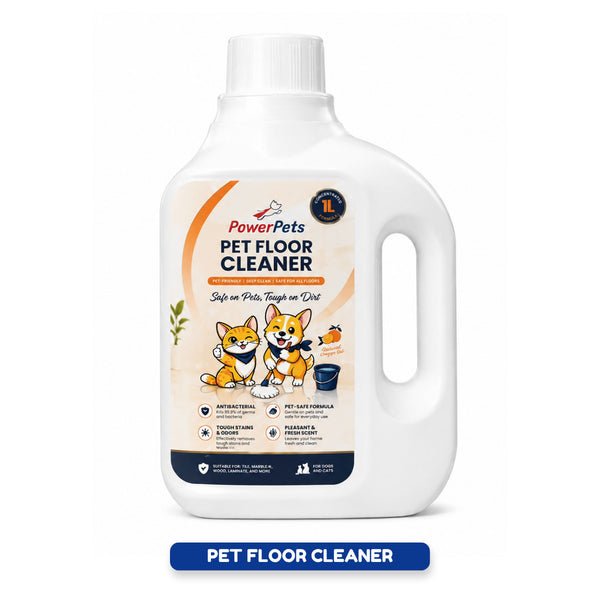 PowerPets Pet Floor Cleaner 1L - Antibacterial Pet-Safe Tough Stain & Odor Remover Cleaning Solution
