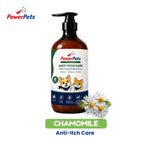 Powerpets Pet Shampoo 500ml - Alcohol-Free Paraben-Free Deep Cleansing Gentle Use Pet Safe Formula Chamomile