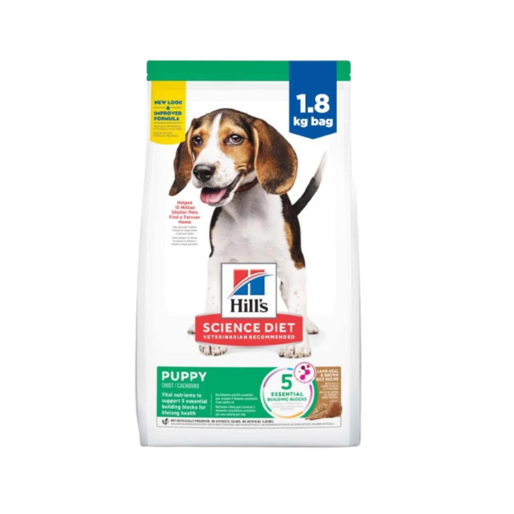 Hill's Dry Dog Food 1.5kg - 12kg - Complete Balanced Nutrition For Puppies and Adults Dog Puppy Lamb & Rice 1.8kg