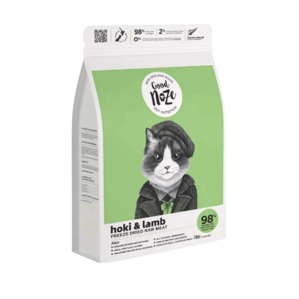 Good Noze Freeze-Dried Food 350g - For Cat & Dog Cat Hoki & Lamb