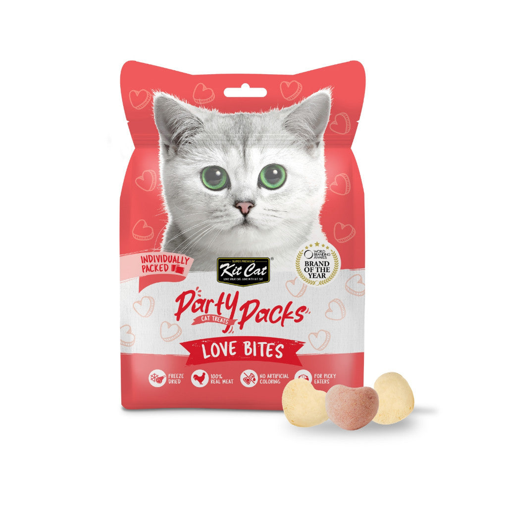 Kit Cat Party Packs Freeze Dried Cat Treats 30g Love Bites
