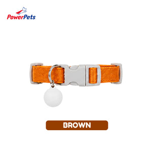 PowerPets Pet Collar - Adjustable Fit Safety Buckle Quick Release Comfortable Premium Daily Wear