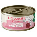 Holuah Tuna in Gravy Can Cat Food 80g - Tender Tuna Chunks Complete & Balanced Food for Cats Tuna w Baby Clam