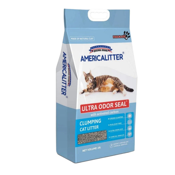 Americalitter Cat Litter 10L – Natural Tofu Formula, Quick Clumping & Odour Seal