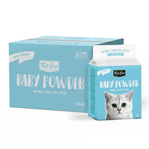 [Bundle of 10] Kit Cat Natural Tofu Cat Litter 6L - 1.5mm Quick Clumping Low Dust Odor Control