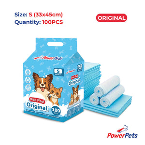 [Bundle of 8] PowerPets Pet Pee Pad Original & Charcoal - Absorbent Odor Control Training Pad